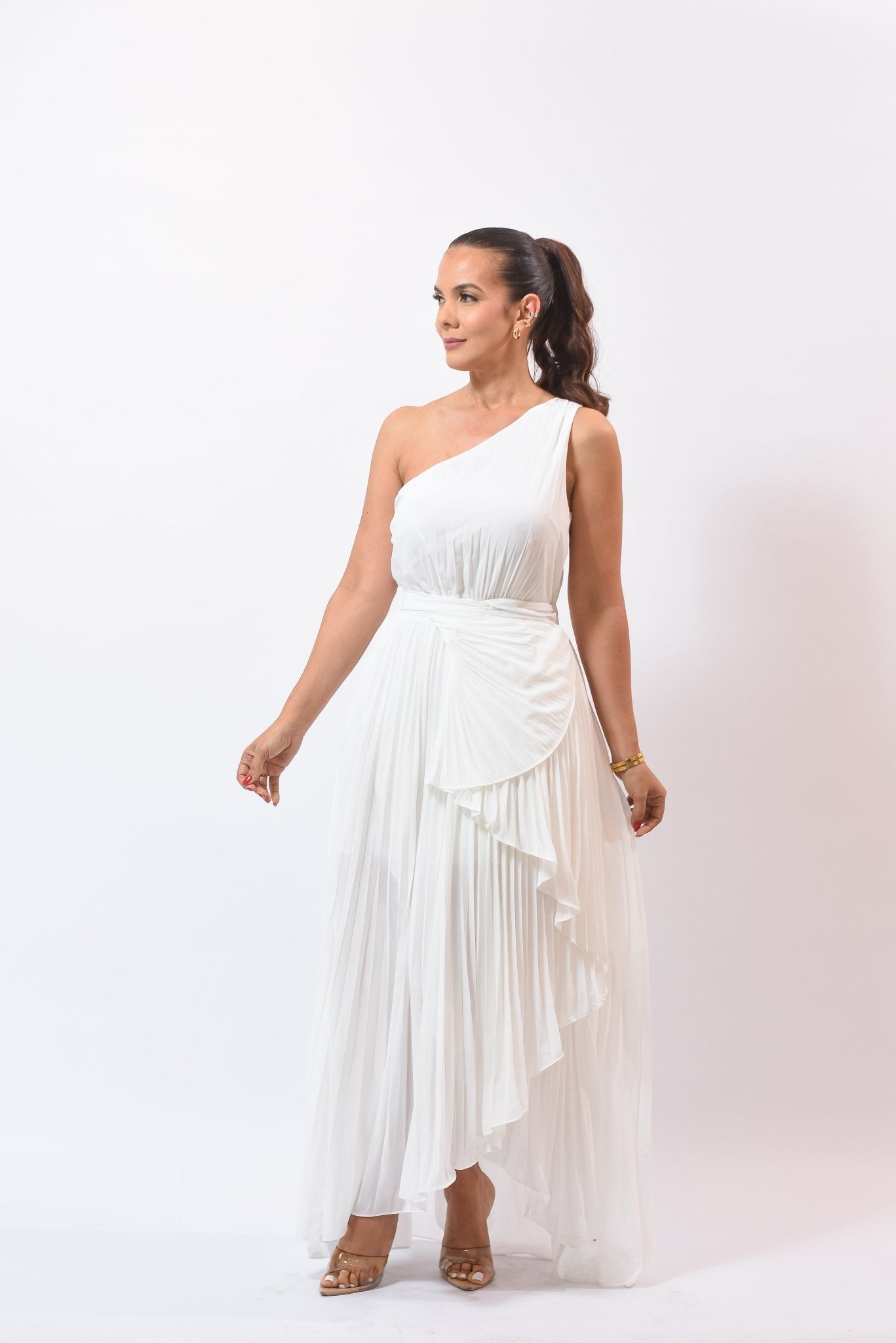 Elegant Maxi Dress White - Bonitafashionrd