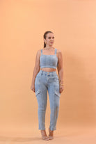 Fresh Denim Pant Set - Bonitafashionrd