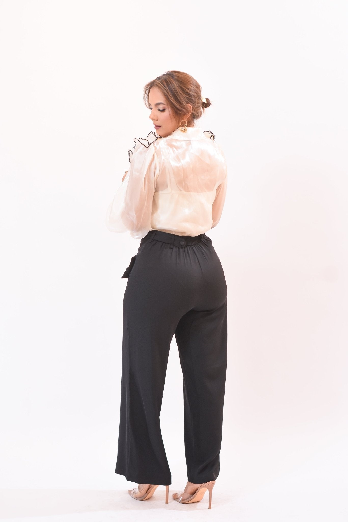 My Stylist Ribbon Pant Black - Bonitafashionrd