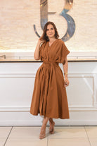 The Golden Holiday Midi Dress - Bonitafashionrd