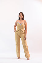 Just Enchanted Pant Set Brown - Bonitafashionrd