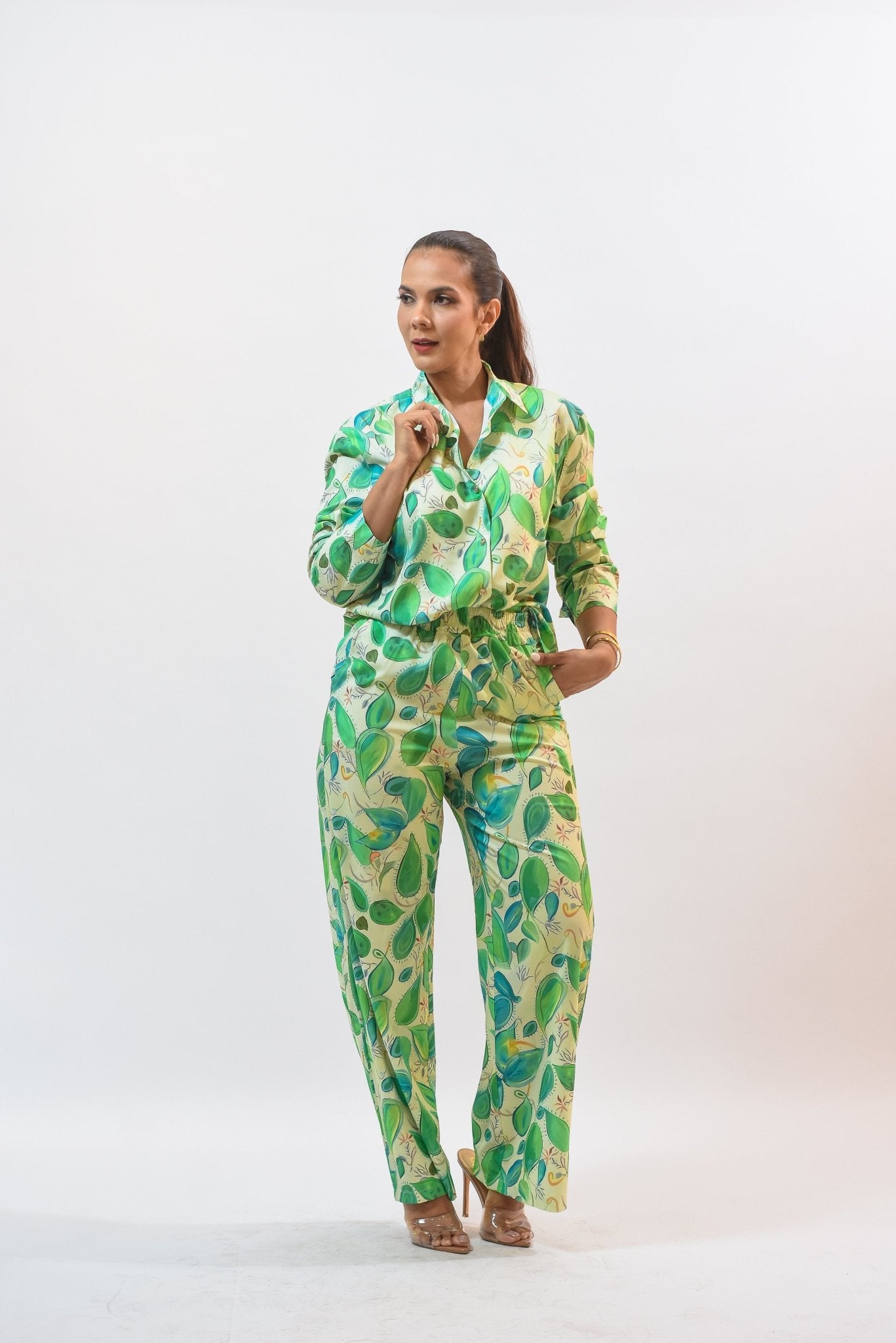 Fashion Season Shirt Pant Set Green - Bonitafashionrd