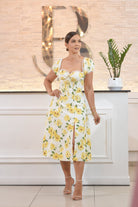Get The Look Flawers Midi Dress - Bonitafashionrd