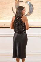 The Golden Holiday Crop Sequin Top - Bonitafashionrd