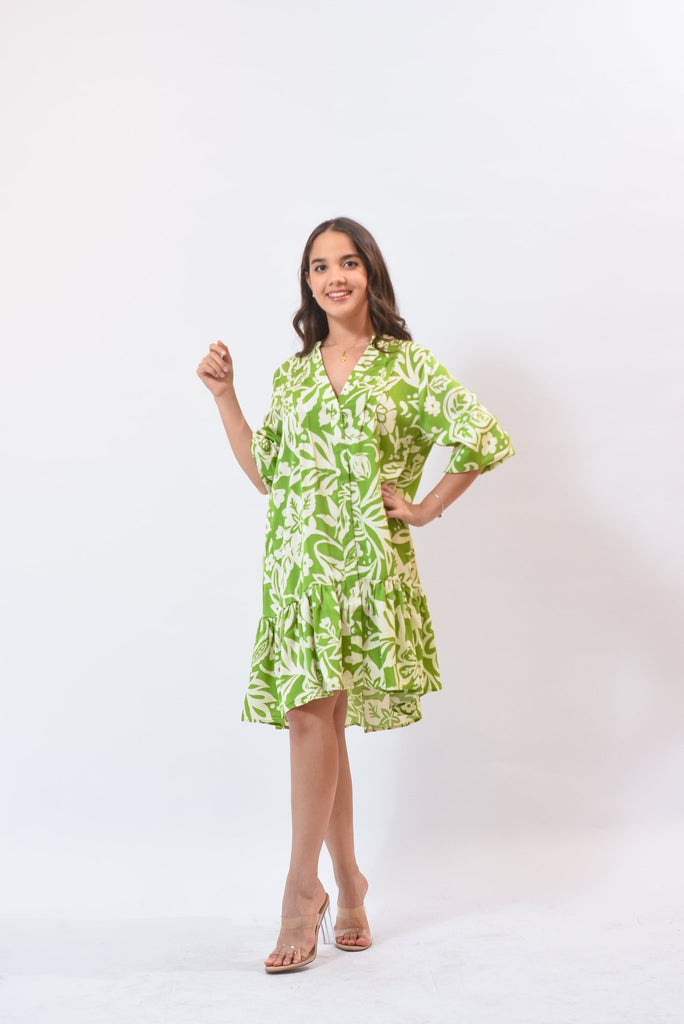 Summer Scape Dress Green - Bonitafashionrd