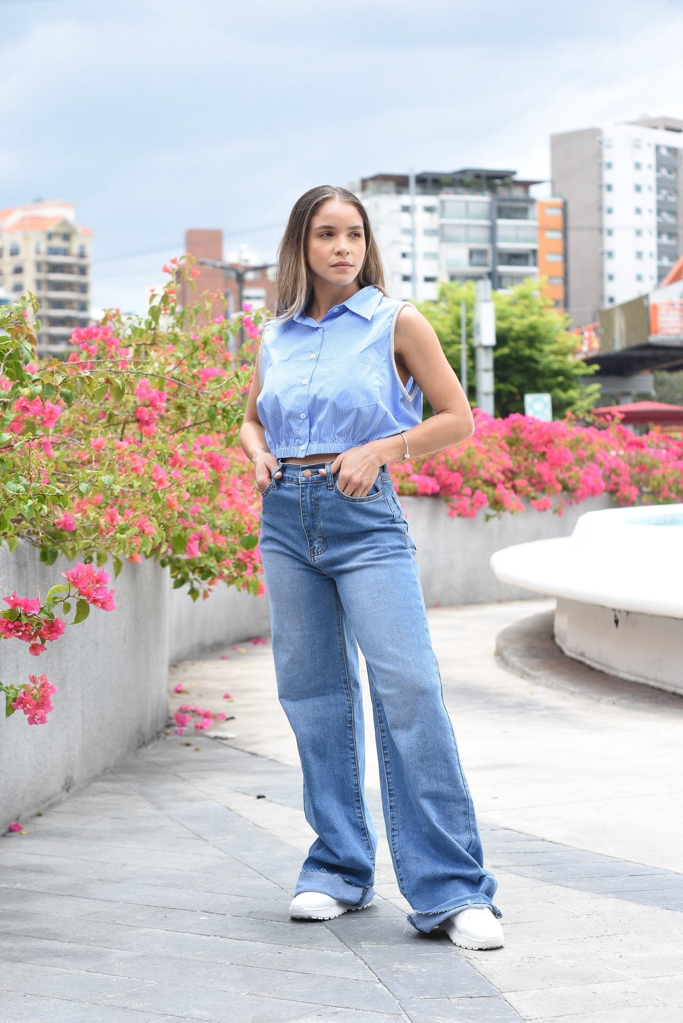 Pretty Crop Top Blue - Bonitafashionrd