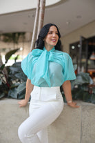 Shining Blouse Blue - Bonitafashionrd