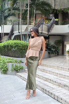 The Golden Holiday Silk Skirt - Bonitafashionrd