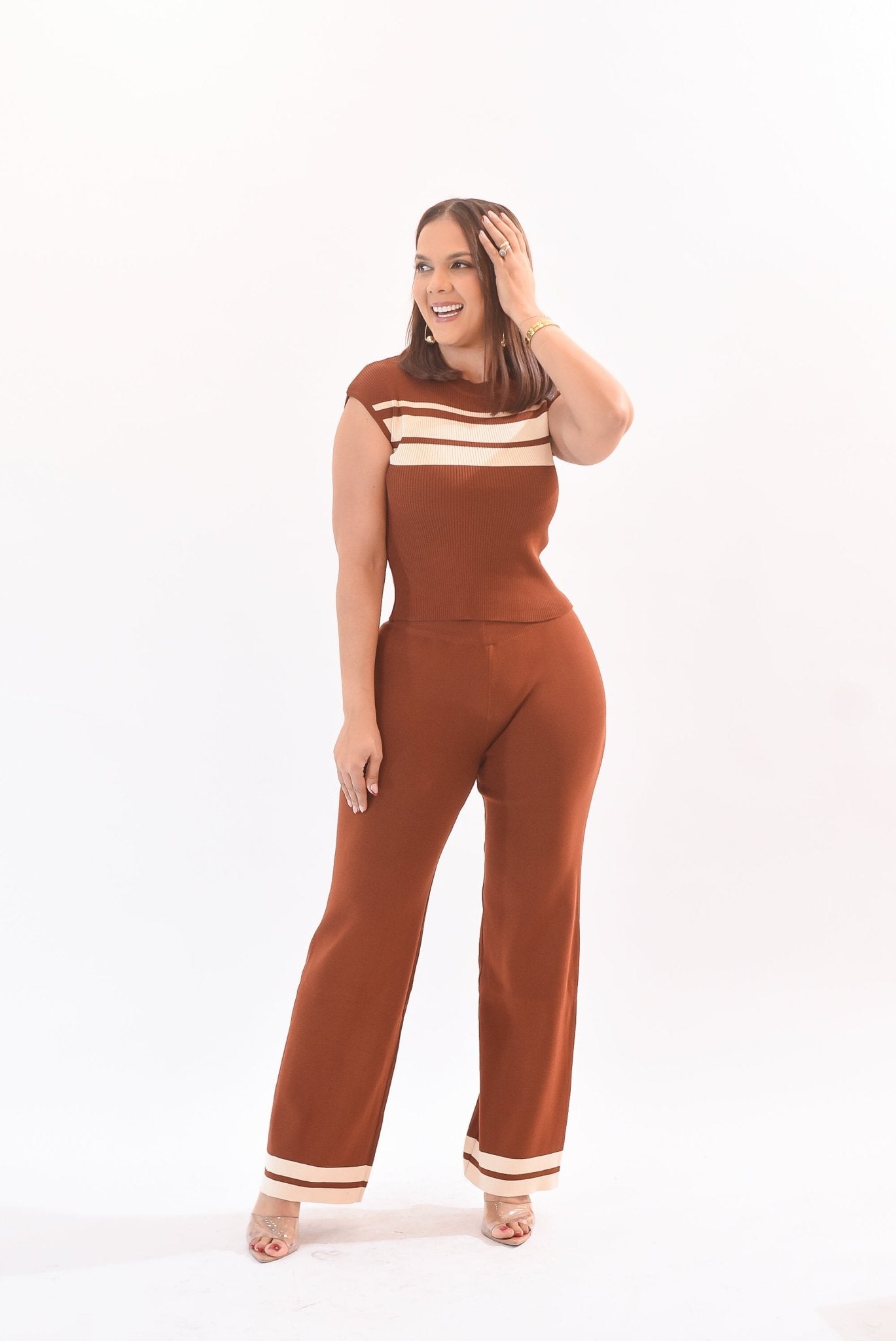 Best Look Pant Set Brown - Bonitafashionrd