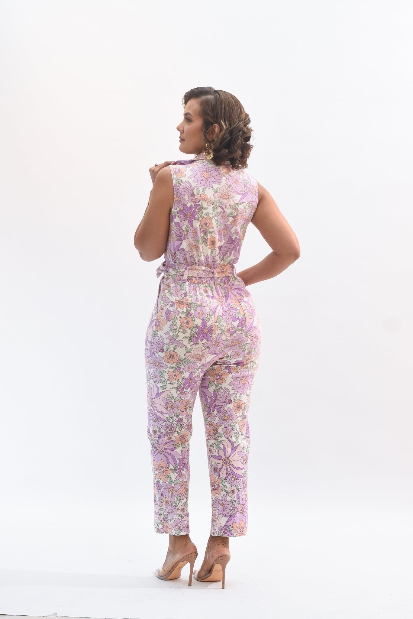 Stunning Flowers Purple Jumpsuit - Bonitafashionrd