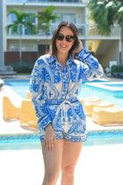 Ocean Short Set Blue - Bonitafashionrd