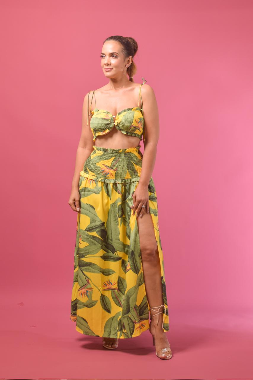 Esencial Palms Skirt Set - Bonitafashionrd Set