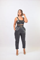 Fashion Crop Leather - Bonitafashionrd Crop Top