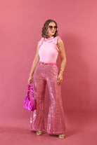 Glitter Pink Pant - Bonitafashionrd Pants