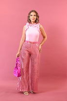 Glitter Pink Pant - Bonitafashionrd Pants