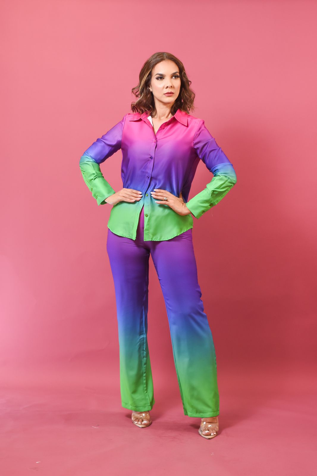 Paradise Rainbow Pant Set - Bonitafashionrd Set