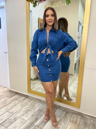 Feeling On Summer Denim Dress - Bonitafashionrd