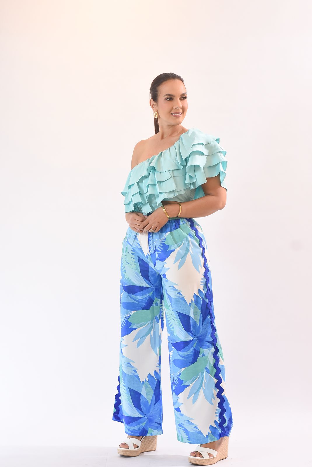 Special Pants Palm Blue - Bonitafashionrd