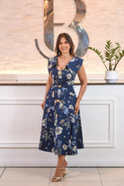 Beautiful Denim Flawers Dress - Bonitafashionrd
