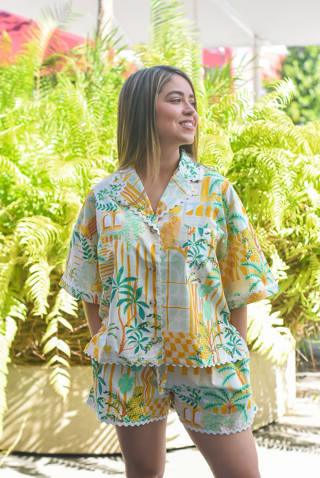 Set Shorts Tropical Palms - Bonitafashionrd