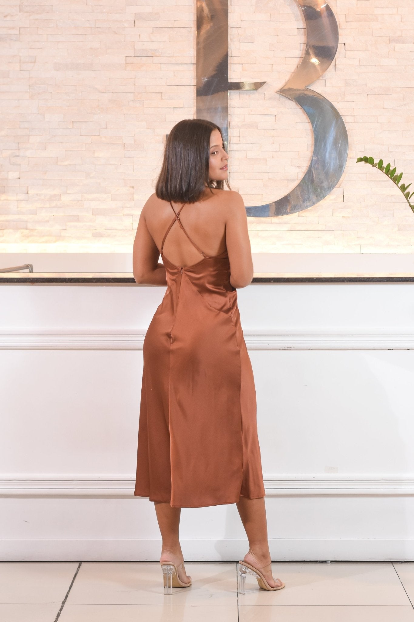 Beautiful Satín Dress - Bonitafashionrd